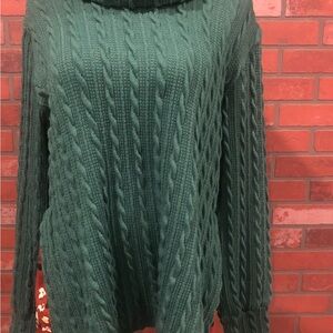 Suzanne Betro Size XL - 3X Forest Green Tunic Sweater